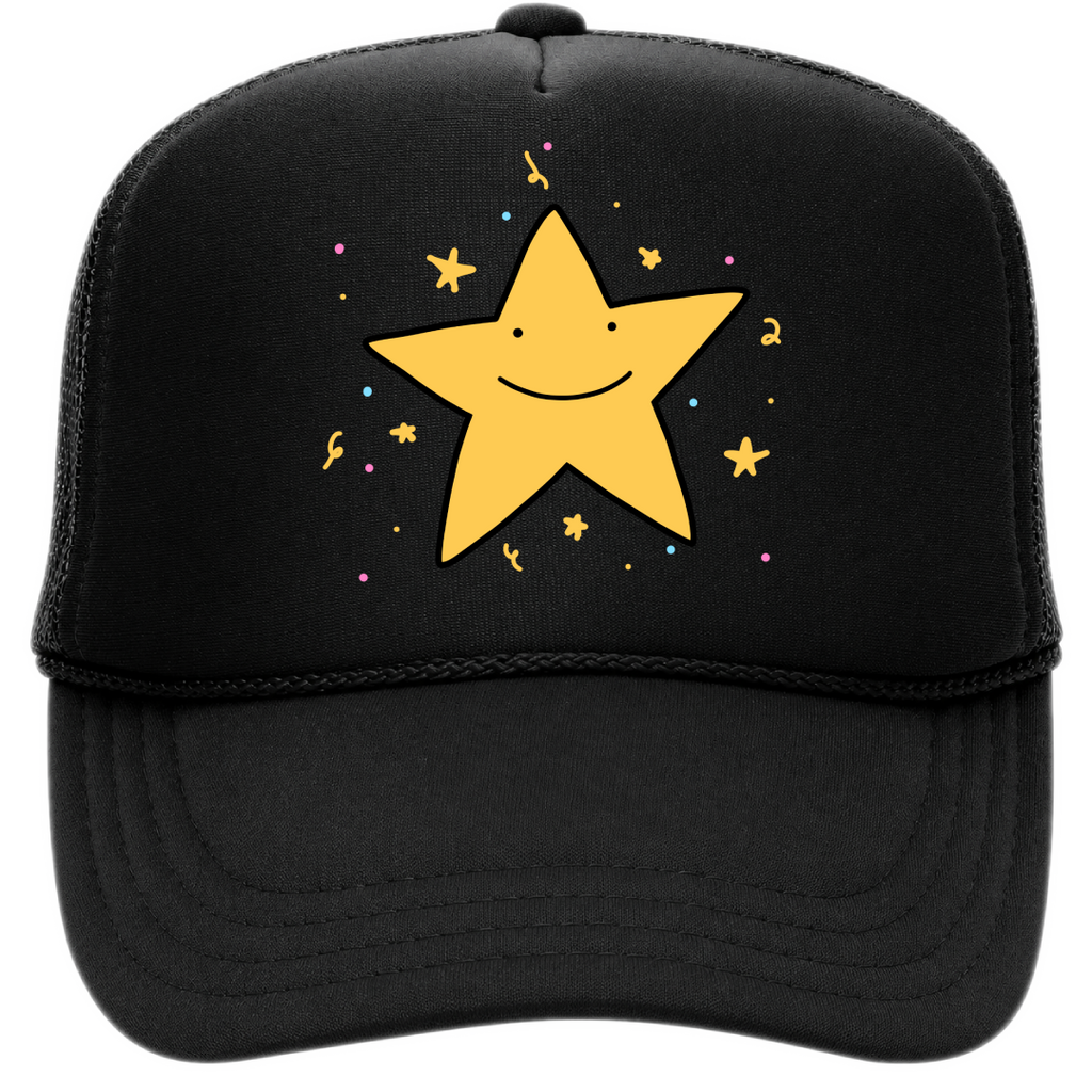 Gold Star Club Trucker Hat - Black