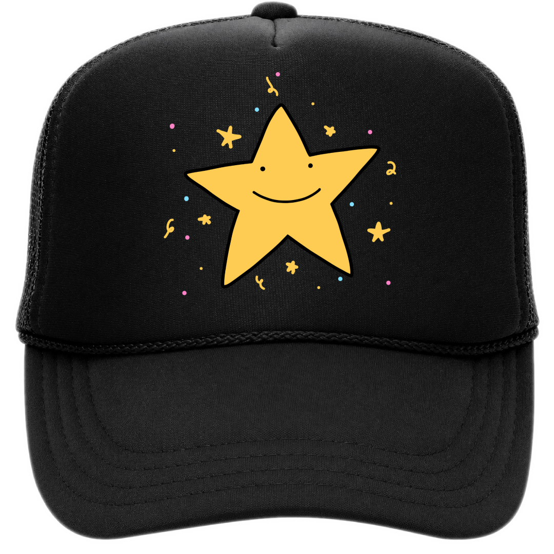 Gold Star Club Trucker Hat - Black