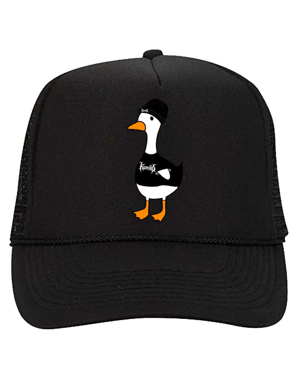Kumiko Duck Trucker Hat - Black