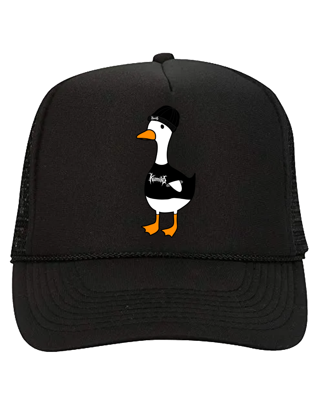 Kumiko Duck Trucker Hat - Black